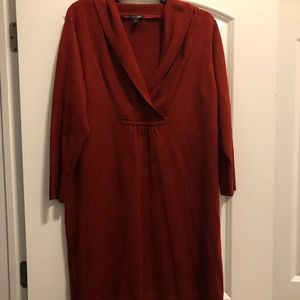 Red sweater dress